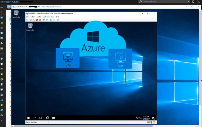 Microsoft Azure Nested Virtualization | Hyper-V VM inside Azure VM ...